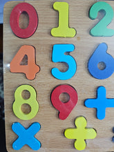 Wooden Number Puzzle Board – Montessori Math Learning Toy with 0-9 Digits & Arithmetic Symbols, Colorful Counting Puzzle for Toddlers & Preschool Kids (Ages 1–6)